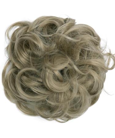 CAISHA by PRETTYSHOP Large Curly Messy Bun Hairpiece Scrunchy - Natural Blonde #24A G14E - Buy Online on GoSupps.com