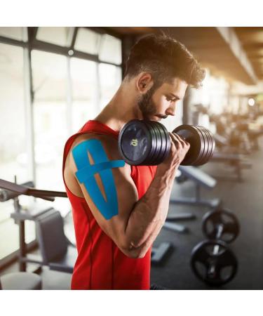 3 Rolls Kinesiology Tape - Hypoallergenic Waterproof Muscle Support for Sports | Athletic Knee Pain Relief Taping (49.2ft - Buy Online on GoSupps.com