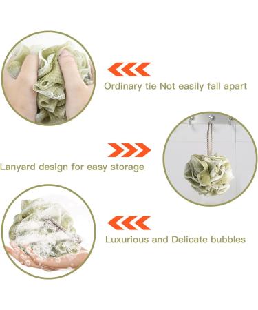 Bath Sponges Shower Loofahs Body Scrubber Mesh Pouf Shower Ball for Body Wash Bathroom Style 2 - Buy Online on GoSupps.com