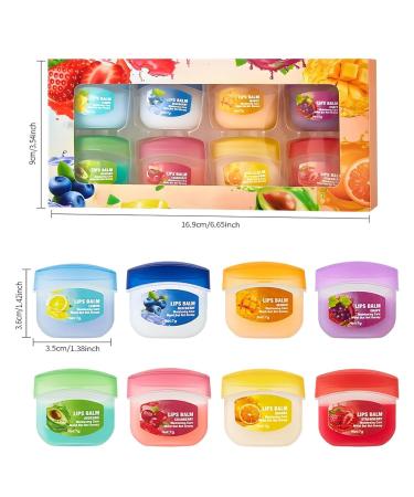 Fruit-Flavored Lip Glosses Set 8pcs Fruit Flavored Lip Care Set Lip Balm Lip Moisturizing Sets 8 Kinds Of Fruits Flavor LipMask 4-in-1 Mini Lips Balms for Moisturizing & Repairing (1Set) - Buy Online on GoSupps.com