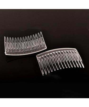 Bridal Wedding Veil Headwear for Updos Side Comb Hair Plug Holder Clear for 2
