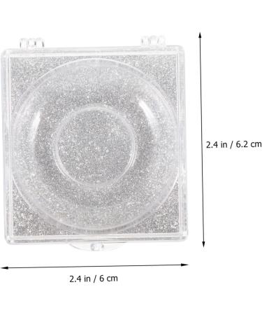 6pi ces Bo tes De Rangement Transparentes Pour Faux Avec Paillettes Organisateur Pratique Pour Beaut Et Salon 6.2x2cm argent - Buy Online on GoSupps.com