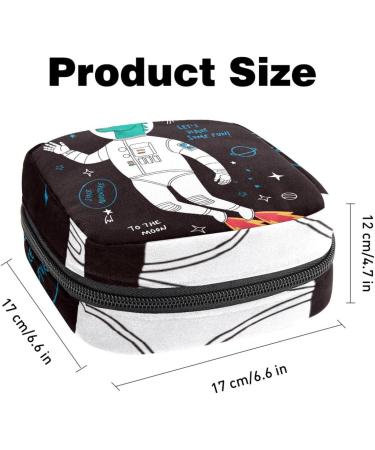 Large Capacity Women's Bands Storage Bag - Travel Organizer for Menstrual Cup Makeup & More - Fun Dinosaur Space Design - Buy Online on GoSupps.com