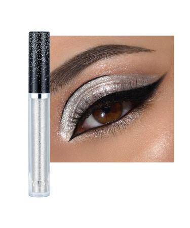 ONarisae Eyeshadow liquid Pigments Metals Gloss Sparkling Smokey Eye Looks Shimmer Silver (silver) Glitter-B Siliver