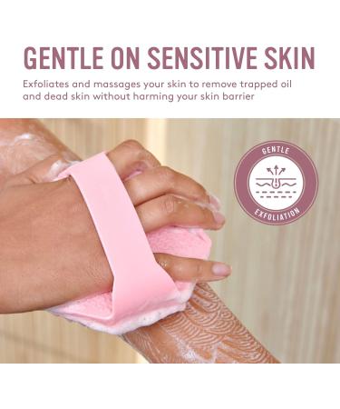 Silicone Body Brush for Gentle Exfoliation | Pink Bathing & Shower Brush for Men & Women - Buy Online on GoSupps.com