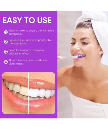 Purple Teeth Whitening Toothpaste - Stain Removal & Colour Correction - Buy Online on GoSupps.com