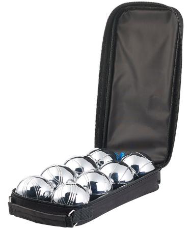 Pearl boules balls: boules and boccia game: 8 metal 1 wooden ball spacer bag (boccia balls boules set gift men)