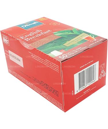 Dilmah English Breakfast Ceylon Tea - 50 Tea Bags 100g - Buy Online on GoSupps.com