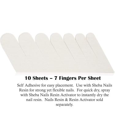 SHEBA NAILS Fiberglass Nail Wraps - Self-Adhesive Pre-Cut for 70 Fingers | International Shipping Available - Buy Online on GoSupps.com