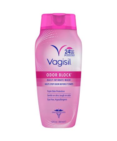 Vagisil Odor Block Daily Intimate Feminine Wash for Women Gynecologist Tested 12 Ounce (Packaging May Vary) 12 Fl Oz