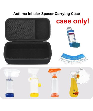 Elonbo Hard Travel Case for Asthma Inhaler Spacer - Organize and Protect Your Medication On-the-Go - Black (CASE ONLY) - Buy Online on GoSupps.com
