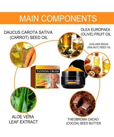 3.38 OZ Intensive Tanning Gel - Natural Tanning Accelerator Cream for Outdoor Sun & Sunbeds | Carrot Sun Tanning Cream - Buy Online on GoSupps.com