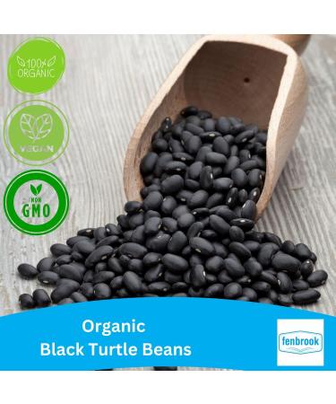1kg Organic Black Turtle Beans | Certified by Fenbrook Organic - Buy Online on GoSupps.com