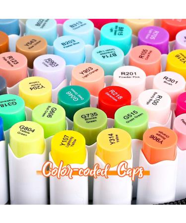 51 Colors Caliart Alcohol Brush Markers - Dual Tip Artist Markers for Coloring, Painting, Drawing - Craft Supplies for Adults and Kids - Buy Online on GoSupps.com