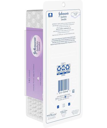 Johnson's Safety Ear Swabs for Babies and Children - Gentle Non-Chlorine Bleached Cotton - 370 ct (2 Packs) - Buy Online on GoSupps.com