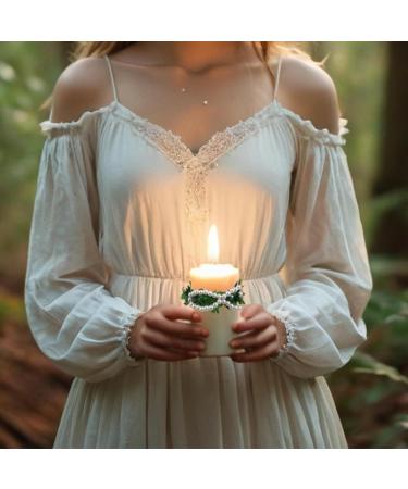 Shop Bofunx Drip Protection Candle Wreaths for Christening Baptism & Wedding - Decorative Skirts with Fish & Pearls - Buy Online on GoSupps.com