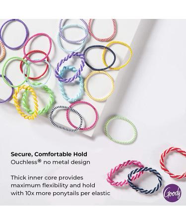 Goody Ouchless Elastic Hair Ties - 60 Count - Brights and Pastels - Gentle Hair Accessories for All Hair Types - Men, Women, Kids - Buy Online on GoSupps.com