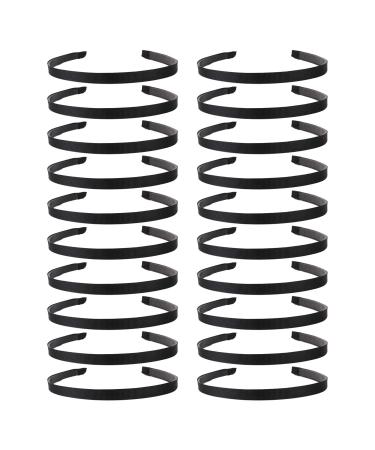Lawie 20 Pack Women Plain Cloth Fabric Covered Thin Hard Plastic Slim Thin Black Headband Base Hairband Elastic Hair Hoop Holder Clasp Tiara Crown Headpiece Accessories DIY - Buy Online on GoSupps.com