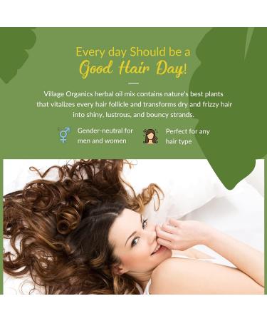 Village Organics Ayurvedic Herbal Hair Oil Mix - 21 Herbs for Healthy Hair Growth | 150g - Men & Women - Buy Online on GoSupps.com