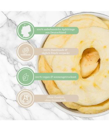  1001 Frucht 1001 Fruit Dried Apple Rings with No Added Sugar | 500g of Sweet Apple Chips with No Added Sugar | Vegan and Healthy | Dried Apple Dried Fruit for Athletes - Buy Online on GoSupps.com
