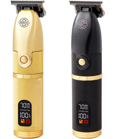 Professional Cordless Beard Trimmer & Hair Clippers for Men | Zero Gapped T-Blade with LCD | Rechargeable Edgers Black (Trimmer M6 - Buy Online on GoSupps.com