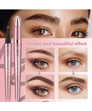 2024 Magic Eyebrow Pencil 3D Microblading Eyebrow Pencil Upgrade 4 Tip Magical Eyebrow Pencil for Women Long-Lasting Natural Waterproof Magic Eyebrow Pen (DarkBrown) Dark Brown - Buy Online on GoSupps.com