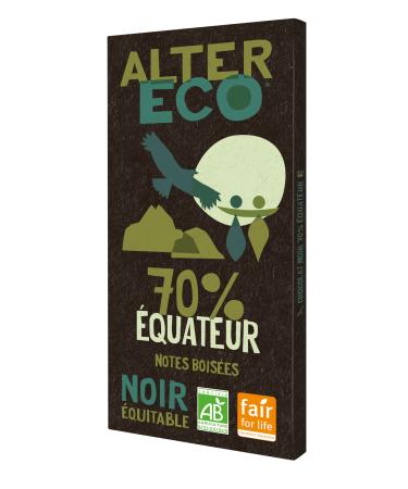 ALTER ECO Alter Eco 7 x 70% Organic and Fair Trade Ecuador Dark Chocolate Tablet 100 g