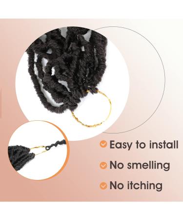 Mclisle 18 Inch Faux Locs Crochet Hair 7 Packs - Curly Butterfly Goddess Pre-looped Braids for Women in 1B Synthetic Hair (Pack of 6) - Buy Online on GoSupps.com