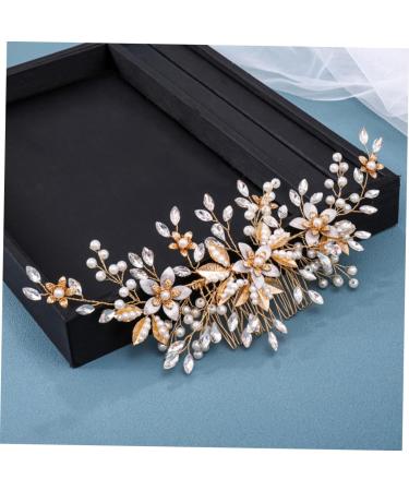 Didiseaon Headgear Rhinestone Hair Clip Accessories Rhinestone Barrettes Crystal Headpiece Wedding Pearl Hair Barrettes Bridal Hair Decor Hair Dryer Brush Tiara Comb Bride Metal The Flowers - Buy Online on GoSupps.com