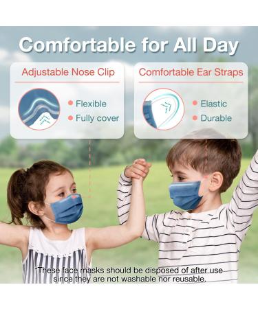 Medtecs Kids Face Mask Disposable - 2 Sizes Option (Child/Youth) 50 PCs - Comfy 3-Ply Breathable Children Masks  the Better & Safer Choice - Child | Cobalt Child-sized - 50 PCs 08. Cobalt - Buy Online on GoSupps.com