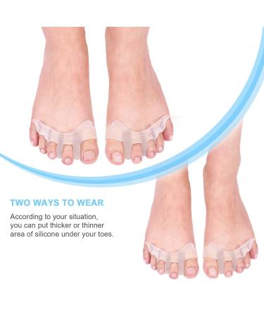 1 Pair Gel Toe Separators for Bunions & Overlapping Toes - Toe Straightener and Big Toe Corrector - Buy Online on GoSupps.com