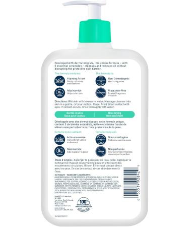 CeraVe FOAMING Face Cleanser Gentle Face Wash with Hyaluronic Acid Niacinamide Ceramides. Makeup Remover for oily skin won t clog pores. Oil & sebum control. Non-Comedogenic Sensitive Skin Men & Women 562ML Foaming Cleanser - 562 ml 562 ml (Pack of 1) - Buy Online on GoSupps.com