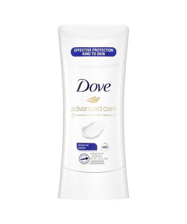 Dove Advanced Care Antiperspirant Deodorant Stick for Women  Original Clean  for 48 Hour Protection And Soft And Comfortable Underarms  2.6 oz 2.6 Ounce (Pack of 1) Original Clean