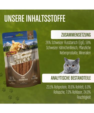 Delibest Cat Sticks 100% Weld River Irish - Natural Cat Treats for Allergies 50g | No Artificial Additives - Buy Online on GoSupps.com