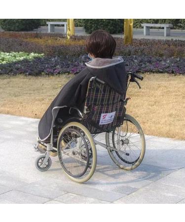 Wheelchair Cover Wheelchair Rain Cover Adult Waterproof Warm Wheelchair Poncho Cover with Hood for Patients Elders Cold Weather A - Buy Online on GoSupps.com