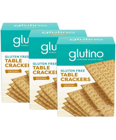 Glutino, Gluten Free Table Crackers 7 Oz (pack of 3) 7 Ounce (Pack of 3)