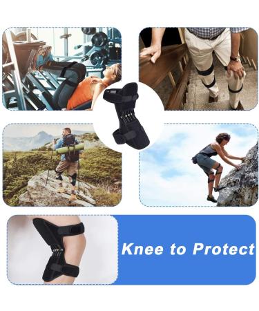 Joint Support Knee Pads - Upgraded Power Lift Stabilizer Brace for Men | Breathable Knee Protection for Sports & Training - Buy Online on GoSupps.com