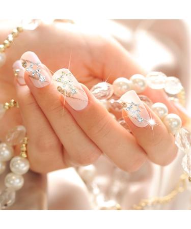 30-Piece Star Nail Charms Set - Gold & Silver 3D Rhinestone Alloy Charms for Women and Girls - DIY Nail Art Supplies - Buy Online on GoSupps.com