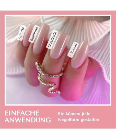 INLAQ Polygel for Nail Extension Light Nude 30ml - Acrylic Nail Gel - UV/LED Nail Extension Gel - Acrylic Gel - Buy Online on GoSupps.com