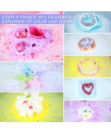 MAQUITA 8Pcs Shower Bath Bombs - Aromatherapy Stress Relief Spa Gift for Women & Girls | Perfect for Mother's Day, Birthday & Christmas - Buy Online on GoSupps.com