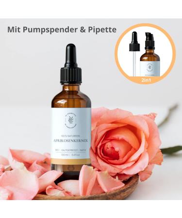 Organic Apricot Kernel Oil - Cold Pressed 100ml | Natural Skin & Hair Care | Premium Quality for Dry Skin - Buy Online on GoSupps.com