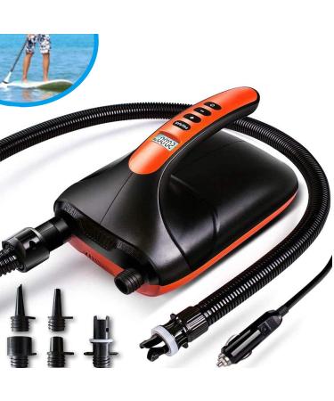 20PSI High Pressure SUP Electric Air Pump,Dual Stage Inflation Paddle Board Pump for Inflatable Stand Up Paddle Boards, Boats,Kayak,12V DC Car Connector