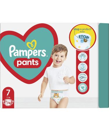 Pampers Pants Size 7 (74 pcs) - Old Version for Boys & Girls | Best International Shipping - Buy Online on GoSupps.com
