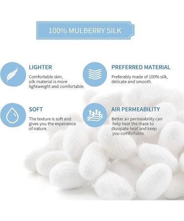 Adalia 100% Silk Heated Eye Mask with Earplugs and USB Steam, Temperature Control for Dry Eyes and Sleep - Blue - Buy Online on GoSupps.com
