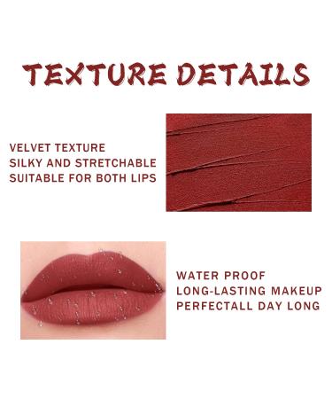 6Pcs Matte Liquid Lipstick Set - Brown Nude Pink Mauve Red Maroon - Long Lasting & Waterproof Lip Gloss Gift for Women - Matte Makeup Beauty Cosmetics - Buy Online on GoSupps.com