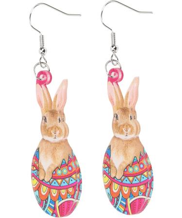 Holibanna 2 Pairs Rabbit Earrings Easter Earrings for Girls Easter Earrings for Women Spring Earrings Valentines Day Earrings Holiday Earrings for Women Egg Earrings Eggs Chick Miss Acrylic 4.5X2CMx4pcs As Shownx4pcs - Buy Online on GoSupps.com