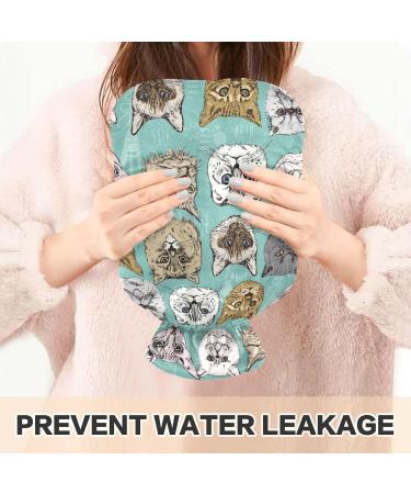 Hot Water Bottles with Cute Cat Cover | 2L Pain Relief & Sports Injury Aid - Buy Online on GoSupps.com