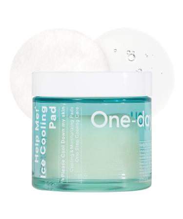 One-day's you Help Me Ice Cooling Pad (80pads) Exfoliates Cooling After Sun Care Moisturizing Skin Hydrating