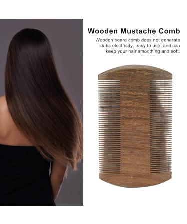 Double Sided Lice Comb - Wide & Fine Teeth for Effective Louse Removal | Wooden Beard & Mustache Comb | Hair Lice Treatment - Buy Online on GoSupps.com