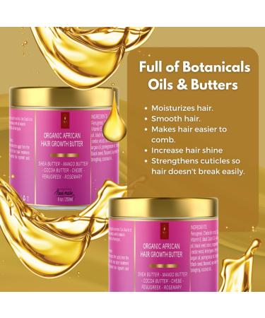 Chebe Hair Growth & Thickening Butter | Ayurvedic Deep Conditioner with Shea Cocoa Mango Butter & Fenugreek 8 oz for All Hair Types - Buy Online on GoSupps.com